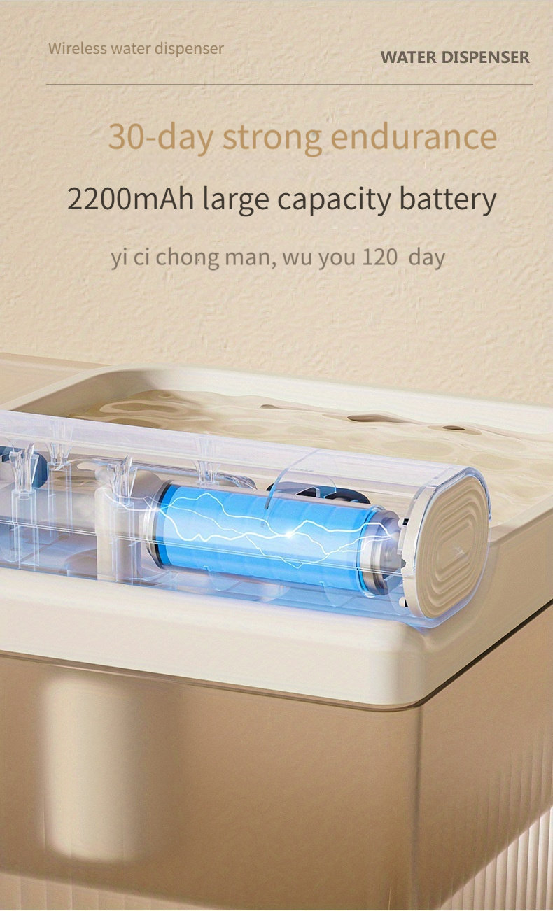 for water fountain large capacity wireless touch controlled drinking dispenser for with rechargeable battery details 5