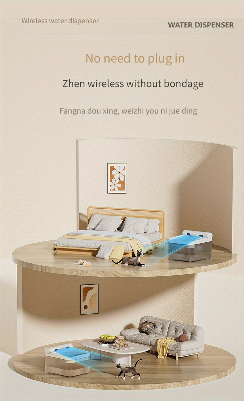 for water fountain large capacity wireless touch controlled drinking dispenser for with rechargeable battery details 7