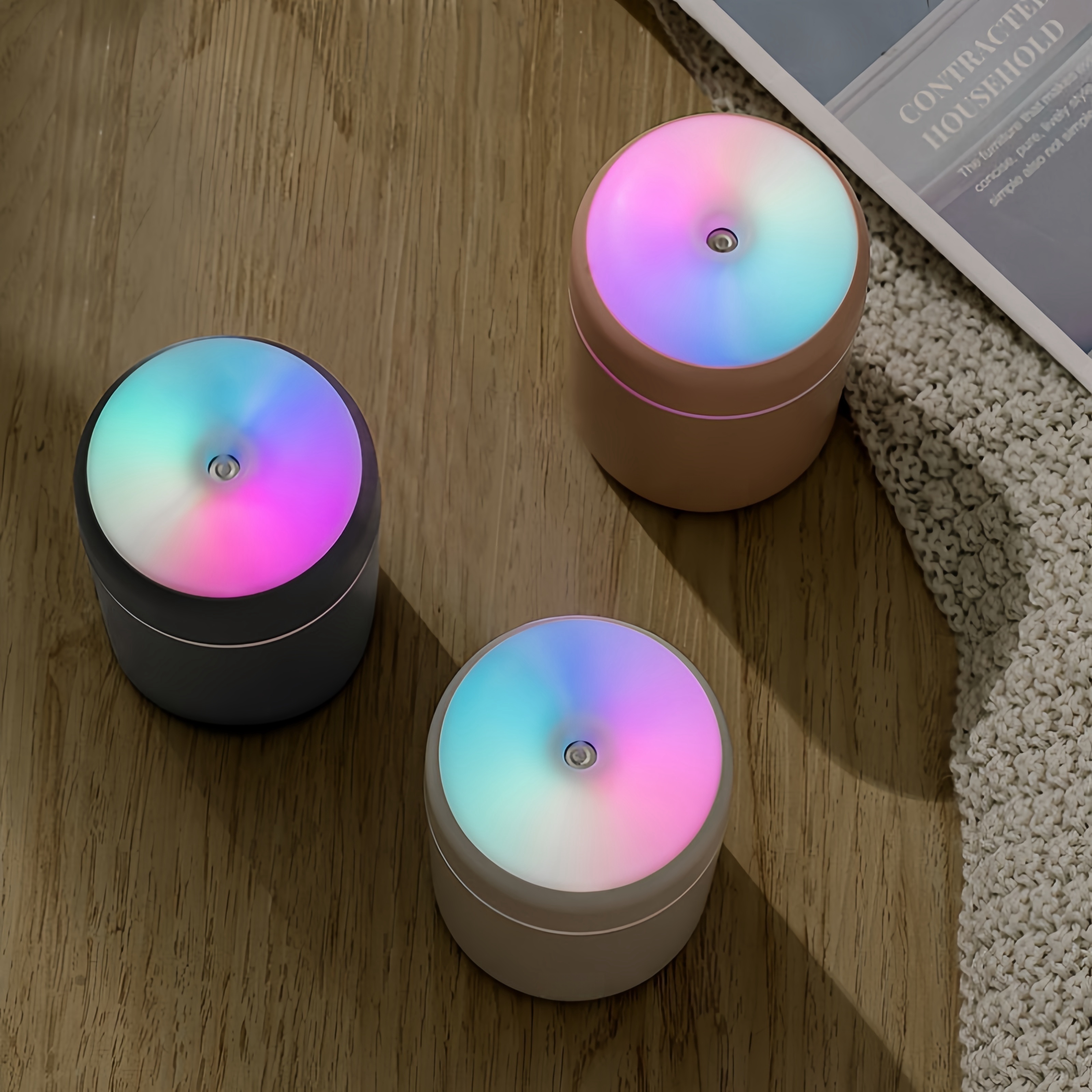 new large capacity car aromatherapy humidifier led light humidifier usb desktop humidifier diffuser 2 mist christmas gift holiday gift details 0