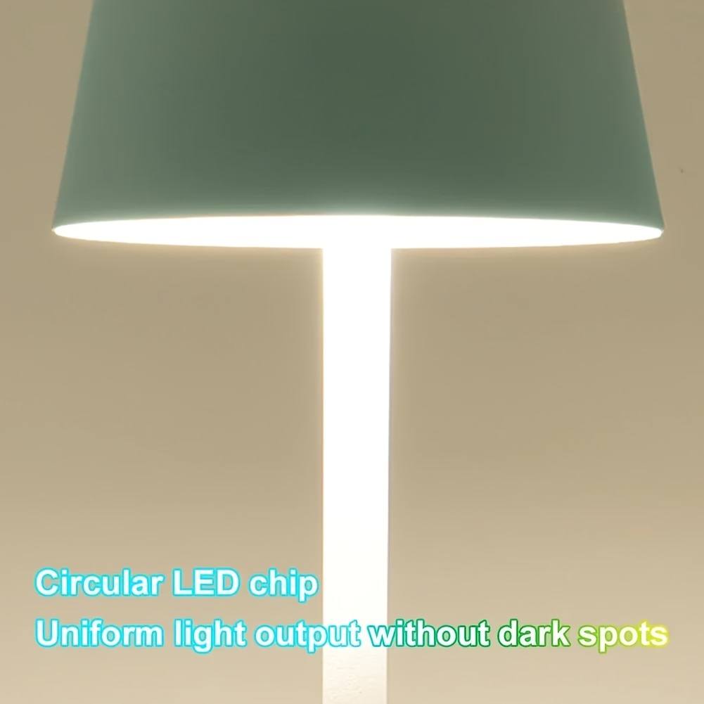 modern cordless usb rechargeable desk lamp with 3 color temperatures adjustable portable design ideal for home office hotel rooms and restaurants details 2