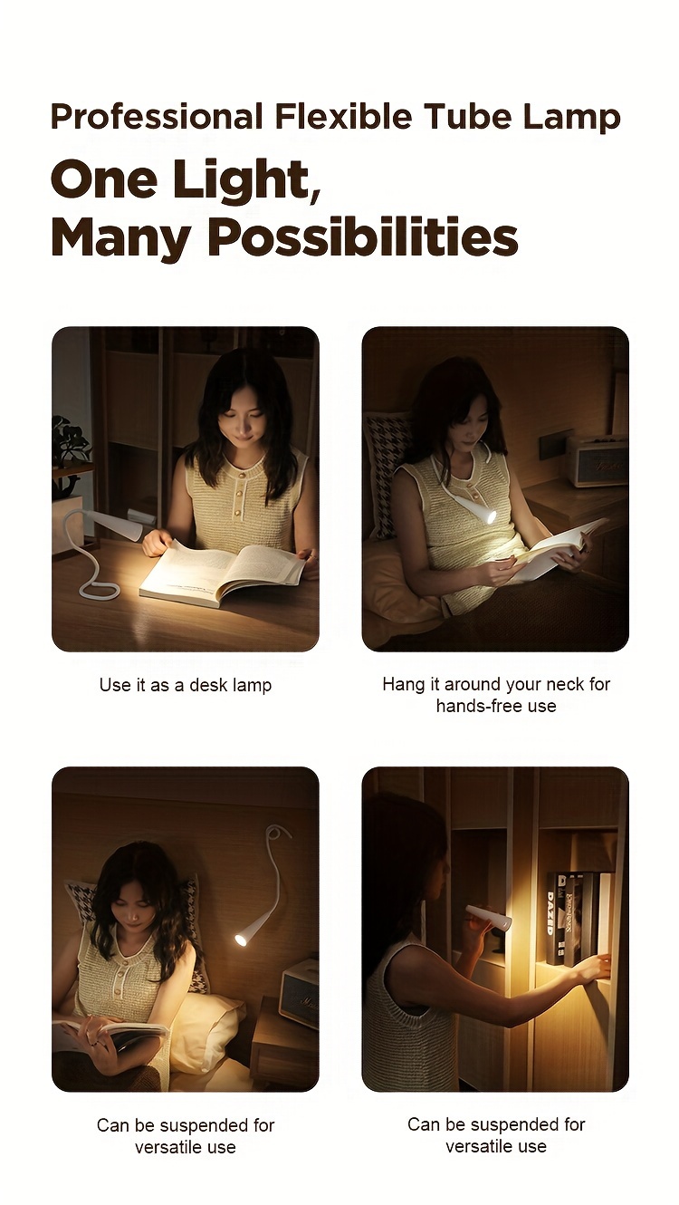 1pc white creative one multi functional reading light details 1