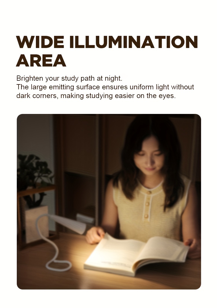 1pc white creative one multi functional reading light details 4