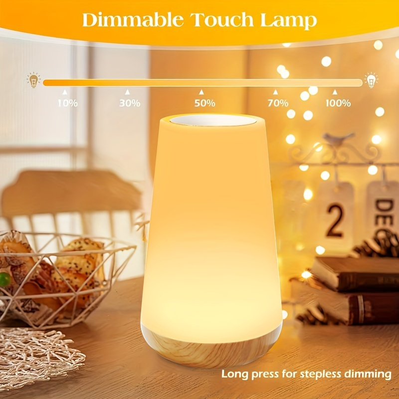 led table lamp dimmable warm white 13 color rgb night light usb rechargeable 1500mah lithium battery remote plastic base for bedroom office living room 1pc details 6