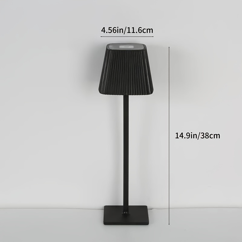 rechargeable led desk lamp with large capacity battery 3 color dimming living room bedroom details 3