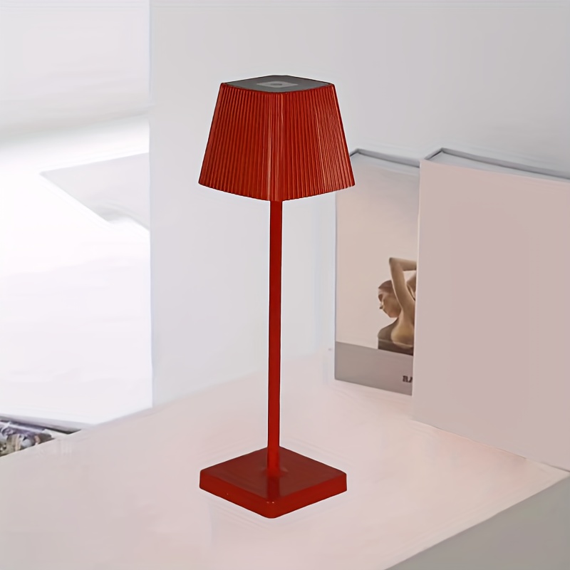 rechargeable led desk lamp with large capacity battery 3 color dimming living room bedroom details 5