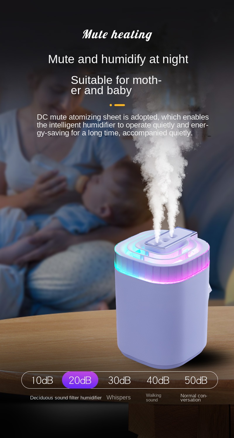 large mist volume humidifier household spray heads water aromatherapy bedroom air humidifier details 12