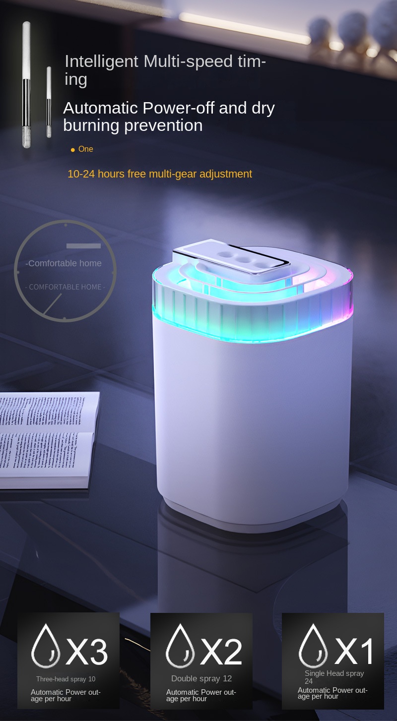 large mist volume humidifier household spray heads water aromatherapy bedroom air humidifier details 13