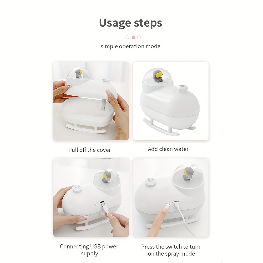 astronaut humidifier mini humidifier small bedroom humidifier home humidifier replenishing spray air moisturizing usb humidifier home decoration details 8
