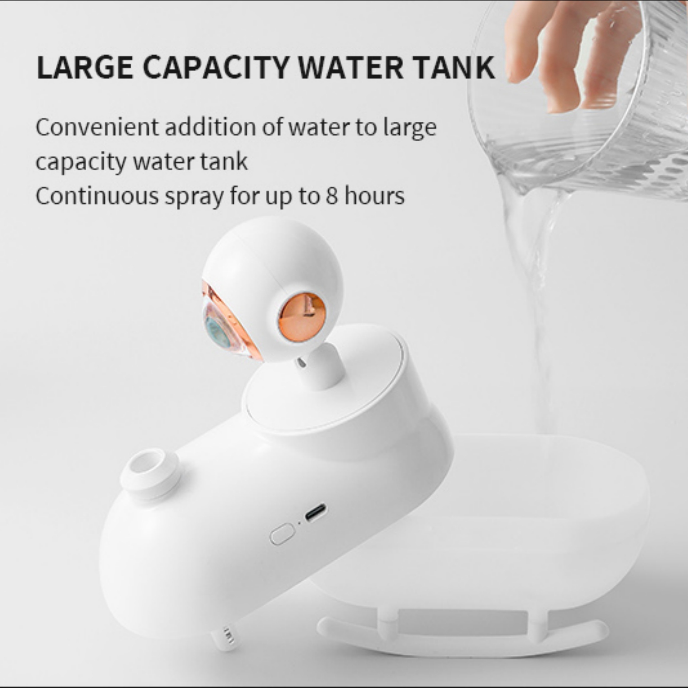 1pc plastic ambient light humidifier for home photography lighting tools for sunset projection ambient night fog desktop small space humidifier details 4