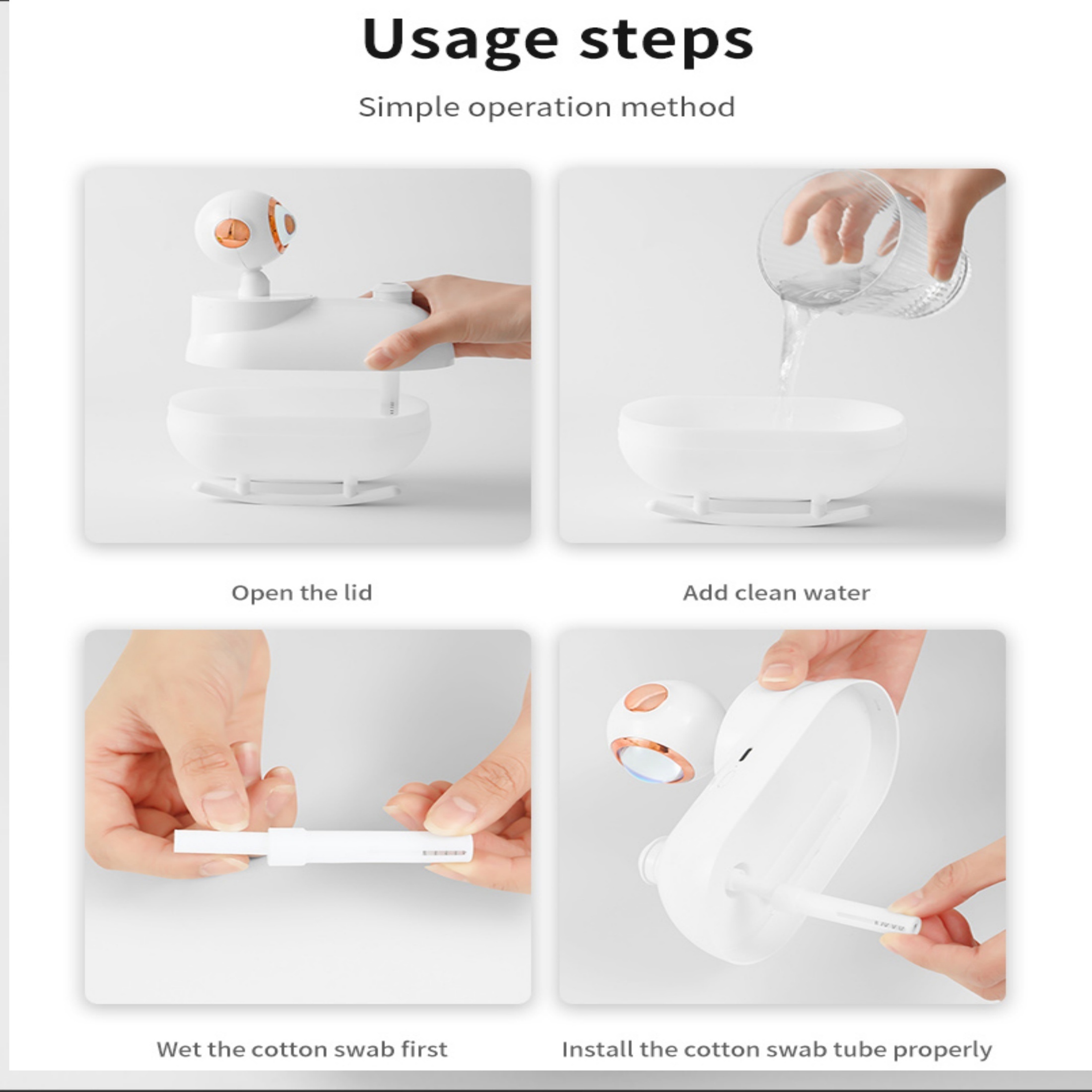 1pc plastic ambient light humidifier for home photography lighting tools for sunset projection ambient night fog desktop small space humidifier details 5